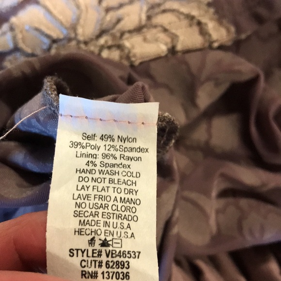 Lazy Sundays Women's Floral Halter Dress Sleeveless Purple Tan Size M NWT - Picture 13 of 14